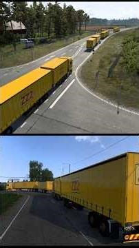Double Trailer Masters 🚚 Scenic Nordic Convoy 😱 ETS2”.#ets2 #truck #gaming