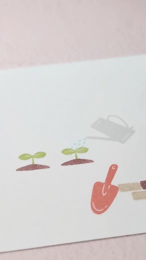 秋のガーデニングスタンプアートの作り方