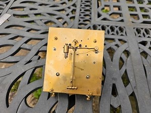 Antique German BRACKET clock movement and pendulum nice clockmakers spares  | eBay UK