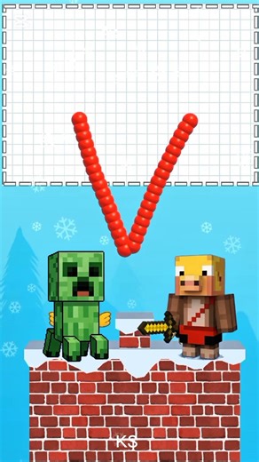 Creeper vs Piglin Minecraft in Draw to Smash lvl 1417