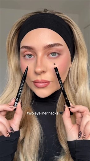 LENA on Instagram: "two eyeliner hacks🖤 the ‘3 lines hack’ vs the ‘powder method’ ✨ which eye do you like more? products: @nyxcosmetics_uk epic ink liner in black @armanibeauty smooth silk eye pencil in 12 brown @lancomeofficial lash idole flutter mascara #makeup #eyeliner #makeuphacks #beautyhacks #eyemakeup"