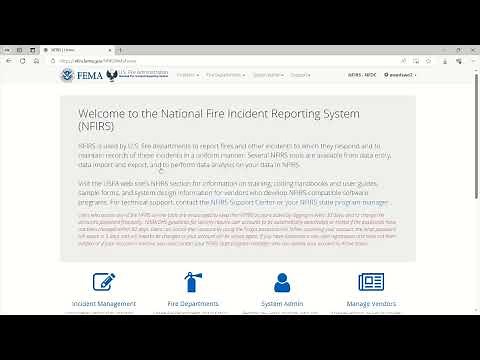 eNFIRS: NFIRS Data Warehouse quick start video