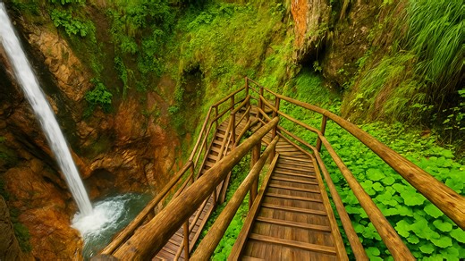 Balade dans la gorge de Raggaschlucht près de Flattach, Autriche (4K)