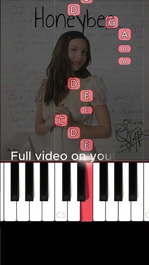 Olivia Rodrigo - honeybee | EASY Piano Tutorial #oliviarodrigo #piano #pianotutorial #easypiano
