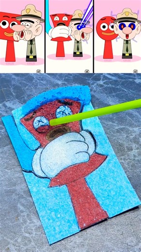 I drew a Sprunki OC: Rectangle meets City boy phase 4 . Reverse ⏮️ play