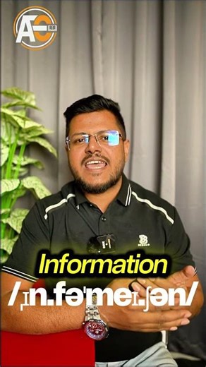 How to pronounce the word "Information' ? Let's learn it together