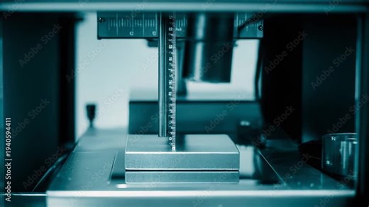 Advanced industrial machine performing accurate measurements and quality control in a modern scientific laboratory, ensuring high standards for research and development