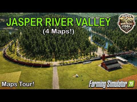 JASPER RIVER VALLEY (4 VERSIONS?!) NEW MOD MAP! (TOUR/REVIEW!) Farming Simulator 25