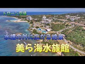 水槽の外に広がる絶景「美ら海水族館」【ドローン空撮 4K】