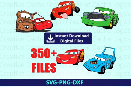 Cars PNG SVG Clipart Bundle, Lightning Mcqueen (digital Download) - Etsy Australia