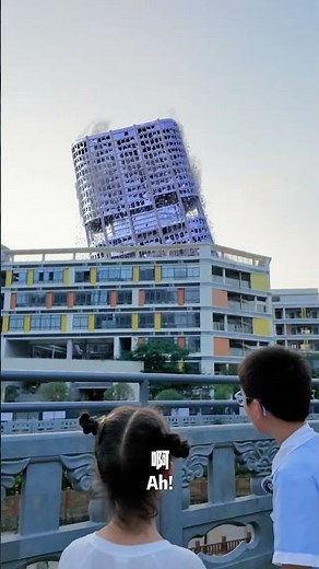 A child witnessed the terrifying moment of a building collapsing!