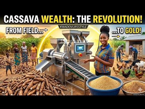 How Cassava Is Processed Into Garri Using an Automated Machine | Full Production Process