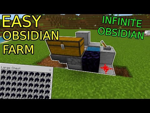 EASY OBSIDIAN FARM IN MINECRAFT BEDROCK 1.20 (bedrock/java/ps4/xbox/mcpe)