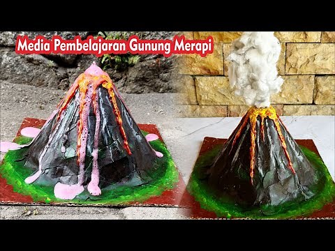 Media Pembelajaran Gunung Merapi I Cara Membuat Eksperimen Gunung Meletus I Volcano Working Model