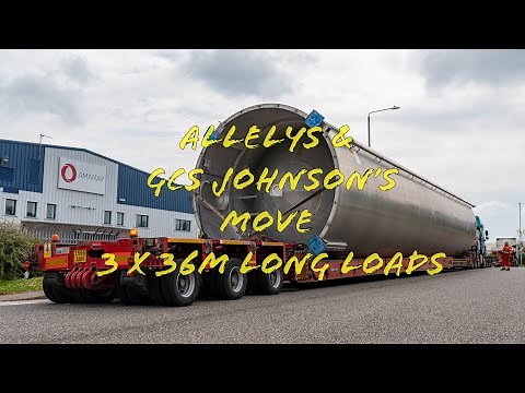 Allelys Heavy Haulage & GCS Johnson move huge 22.4m long x 4.2m wide Silo’s.
