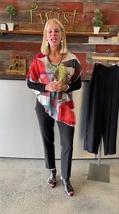 Strikingly sharp sheer poncho from Michael Tyler is attached to a sleek long-sleeved black shirt! Simply add black pants and your outfit is complete!! S-3X. Made in Canada. https://twistboutique.com/collections/michael-tyler | Twist Boutique