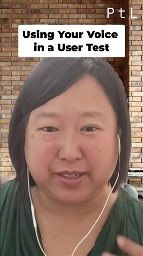 Using Your Voice in a User Test #shorts