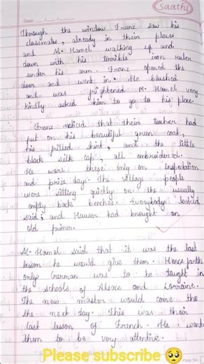 Class 12th|chapter The last lesson|Summary|study