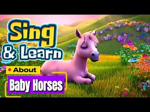 Sing & Learn About Baby Horses ! - Educational Music video For kids