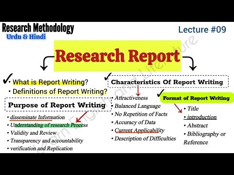 Report Writing In Research Methodology 