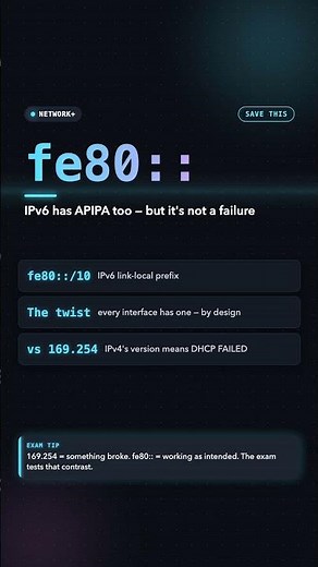 fe80:: IPv6 has APIPA too — but it's not a failure #Shorts