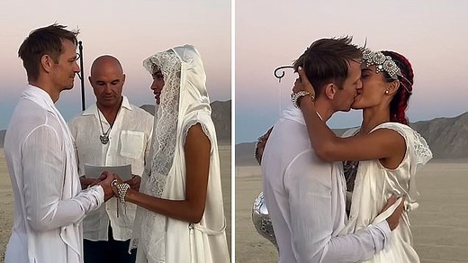 Kelly Gale and Joel Kinnaman get married! Victoria's Secret model, 29, and Swedish actor, 44, tie the knot in intimate ceremony at Burning Man festival in the Nevada desert