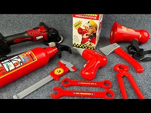 8-Minute Unboxing: Firefighting Tools, Fire Extinguisher, Axe, Megaphone, Toy Review