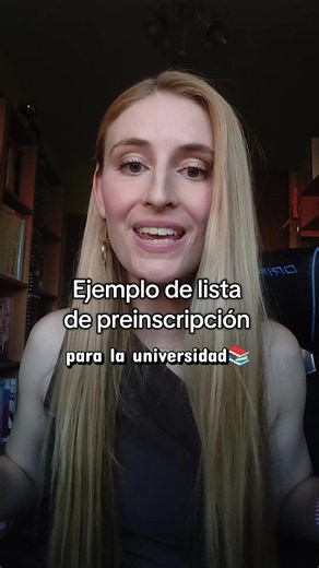 Ejemplo de lista de preinscripción para la universidad