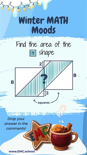 Can you find the area of the shaded shape? 👀❄️ This winter math puzzle looks simple, but it tricks even confident problem solvers. Pause the video, think carefully, and drop your answer in the comments ⬇️ Perfect for kids, teens, and adults who enjoy geometry puzzles, visual math, and brain teasers. #FindTheArea #GeometryPuzzle #VisualMath