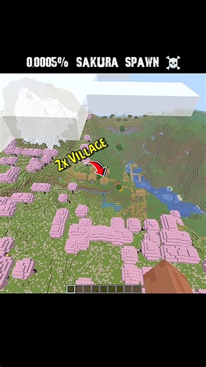 0.0005% Sakura Spawn ☠️ #minecraft