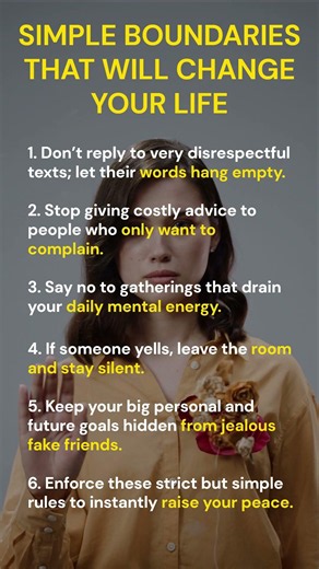 SIMPLE BOUNDARIES THAT WILL CHANGE YOUR LIFE