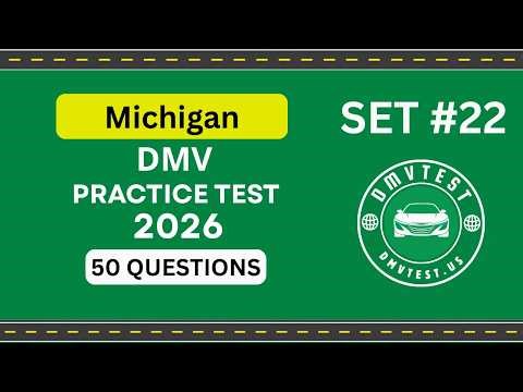 Michigan DMV Practice Test 2026 | 50 REAL TEST QUESTIONS SET #22 | DMV Driving Test | DMV Test 2026