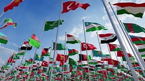 Flags States On Central Asia Middle Stock Footage Video (100% Royalty-free) 1110660287 | Shutterstock