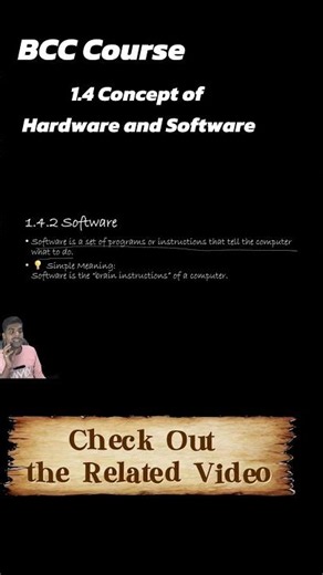 ‪@rahulKr3cs‬ What is Software? | Simple Definition & Meaning | BCC Lecture 4 Part 8