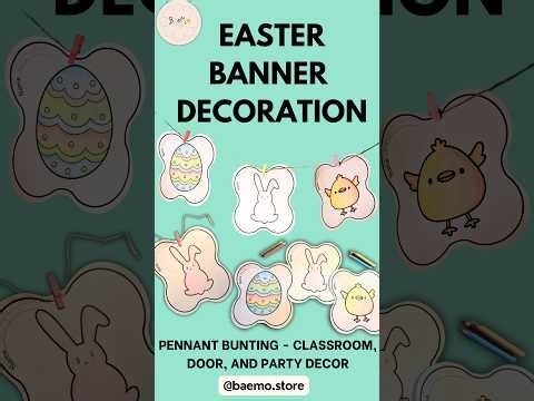 DIY Easter Pennant Bunting | Easy Printable Easter Decor for Kids