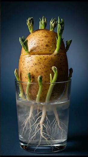 From Spud to Sprout: Amazing Potato Growth Time-lapse 🌱#nature #timelapse