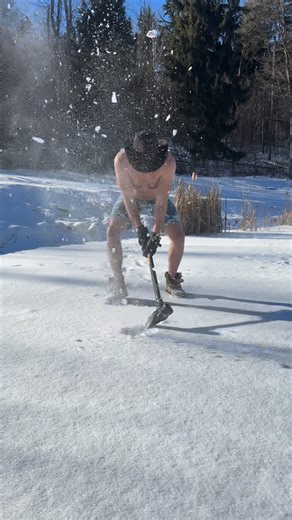 Cam | Day 8 of chopping the ice till the axe doesn’t go through | Instagram