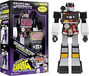 Super7 Super Cyborg Transformers Soundwave Soundblaster - 11" Transformers Action Figure with Accessories Classic Cartoon Collectibles and Retro Toys