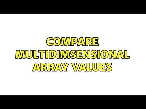 compare multidimsensional array values