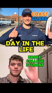 Day in the Life | Coast Guard vs Civilian College! Here’s a look into the differences between Military Academy Cadets at the Coast Guard Academy and Civilian College Students. My friend Drew here goes to MSU! #coastguard #militarylife #college #explorepage✨ #dayinmylifevlog | Nick Foreman