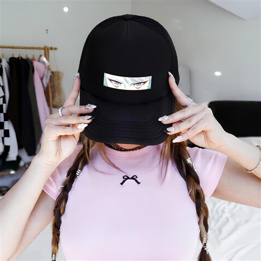 Cyber Anime Eyes Embroidered Baseball Cap, Futuristic Manga Dad Hat, Adjustable Unisex Gift - Etsy