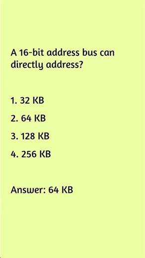 📐 16-bit → 64 KB ⚡#shorts #ncert #bpsc