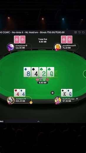 HS CGWC 2025 - Big 4-way hand set vs. top pair #pokerstrategy #highstakespoker #pokerhands #poker