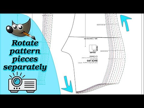 Rotating pattern pieces separately (GIMP tutorial)