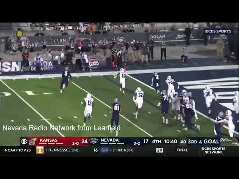 Nevada QB Brendon Lewis 4Q TD run vs. Kansas