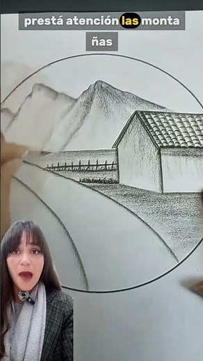 PENCIL LANDSCAPE DRAWING INSIDE A CIRCLE ✏️🌄 EASY & AESTHETICAL TECHNIQUE