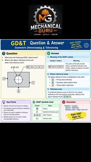 📐 GD&T – Geometric Dimensioning & Tolerancing