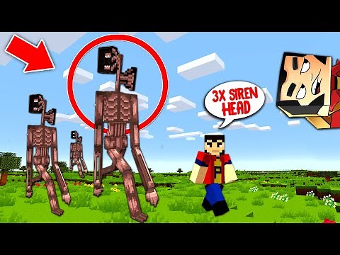 3 x SIREN HEAD in ORAS in MINECRAFT!
