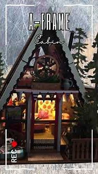 A-Frame Cabin by Rolife #miniature #aframecabin #tinyhouse #diyminiature #rolife