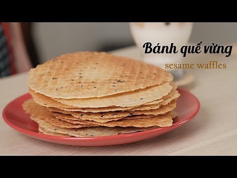 Cách làm : bánh quế vừng thơm ngon giòn rụm